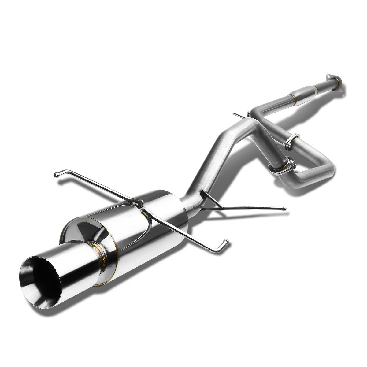 J2 Engineering, 00-03 Nissan Maxima Catback Exhaust w/4 in. OD Double Walled Muffler Tip - Stainless Steel