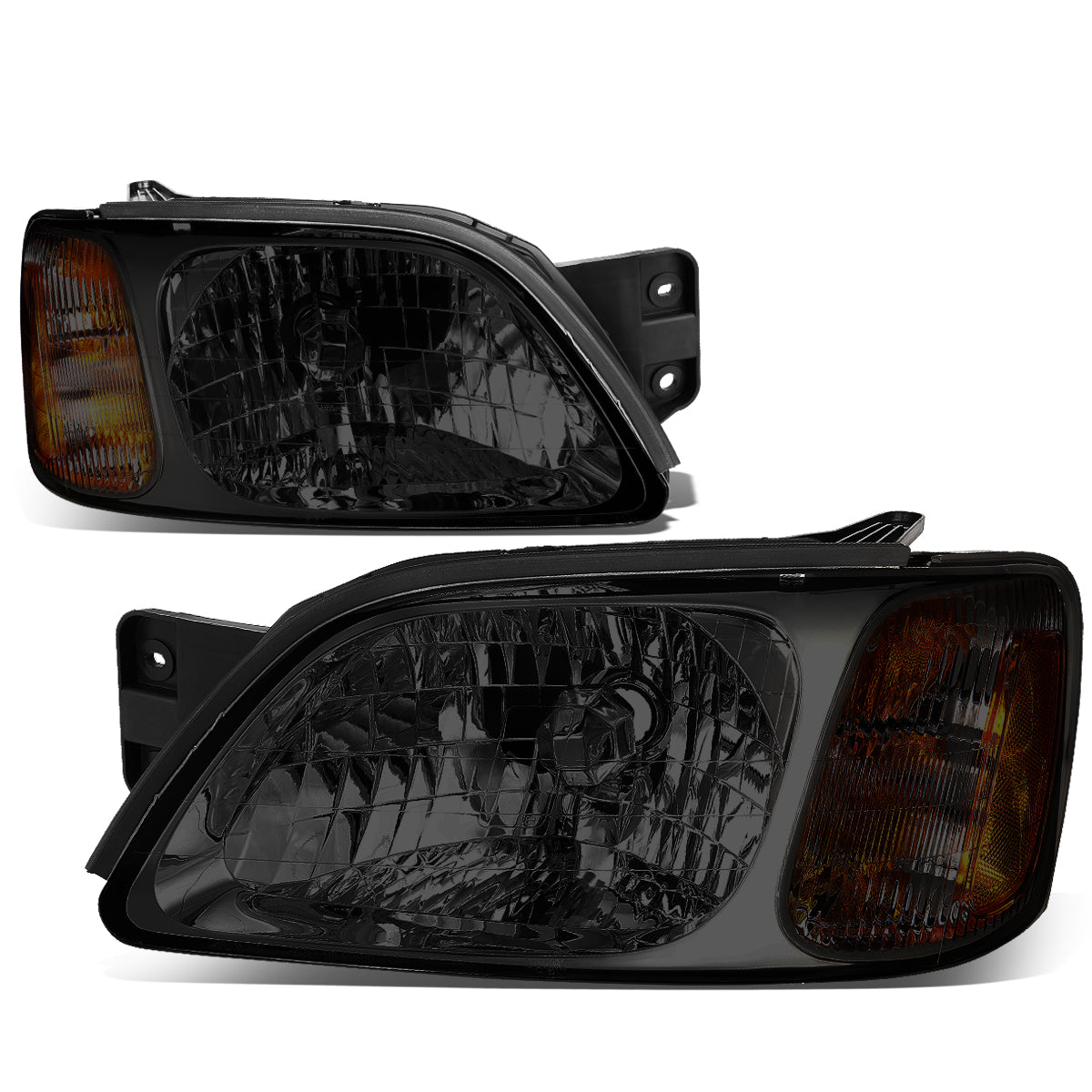 DNA Motoring, 00-04 Subaru Legacy L/Brighton 03-06 Baja Headlights - Smoked Housing Amber Corner