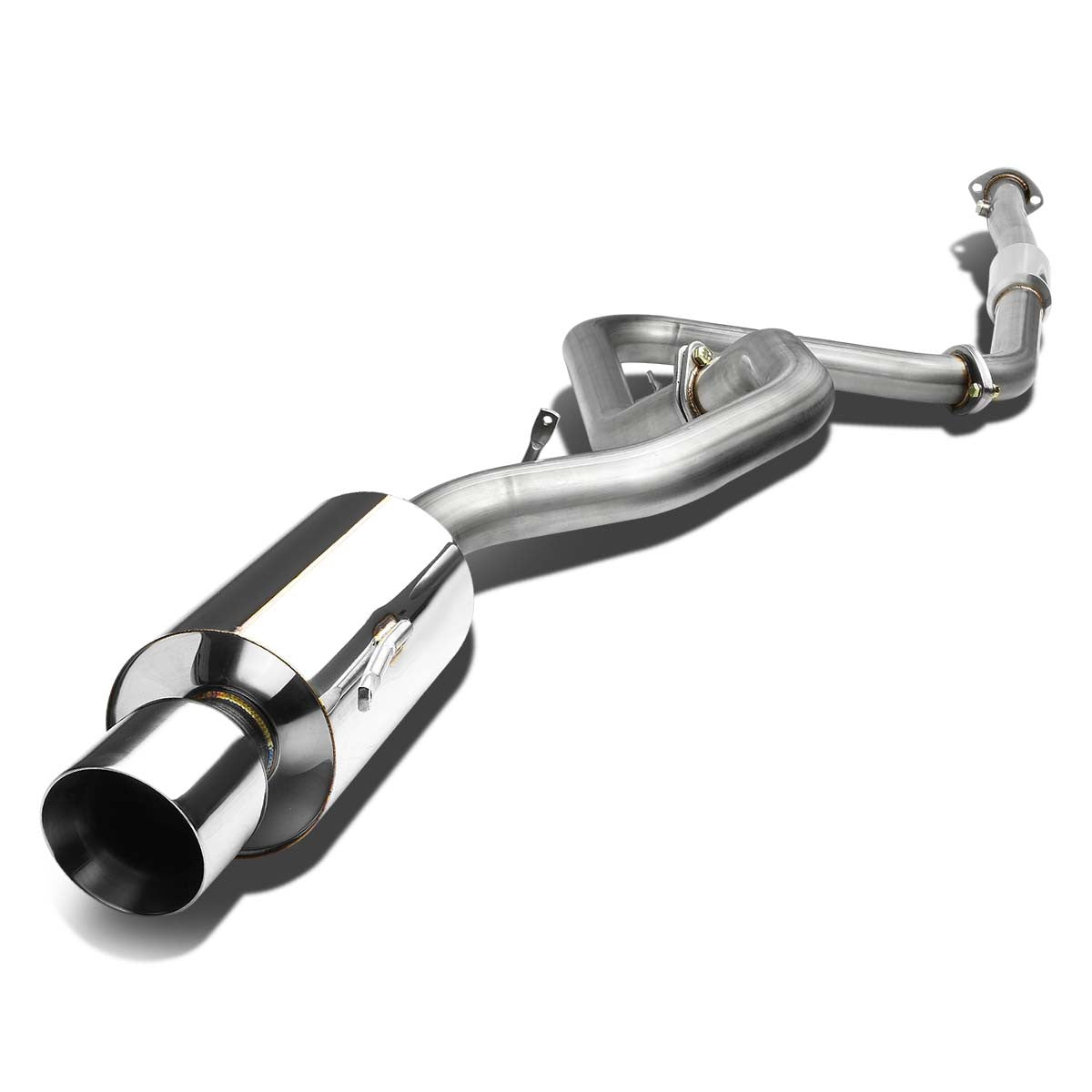 J2 Engineering, 00-05 Mitsubishi Eclipse 4-Cyl Catback Exhaust System w/4.5 in. OD Double Walled Muffler Tip