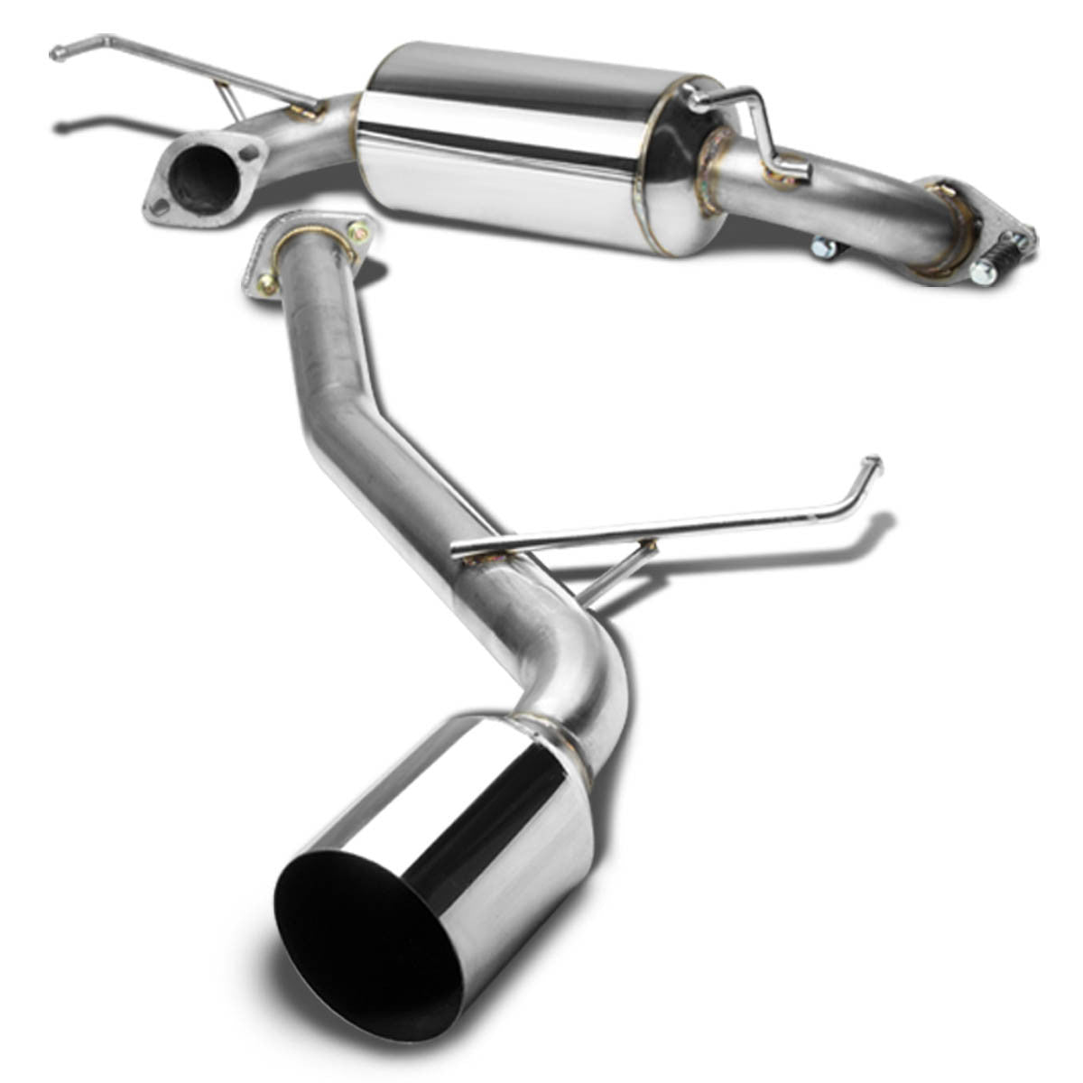 J2 Engineering, 00-05 Toyota Celica Catback Exhaust w/4.5 in. OD Muffler Tip - Stainless Steel