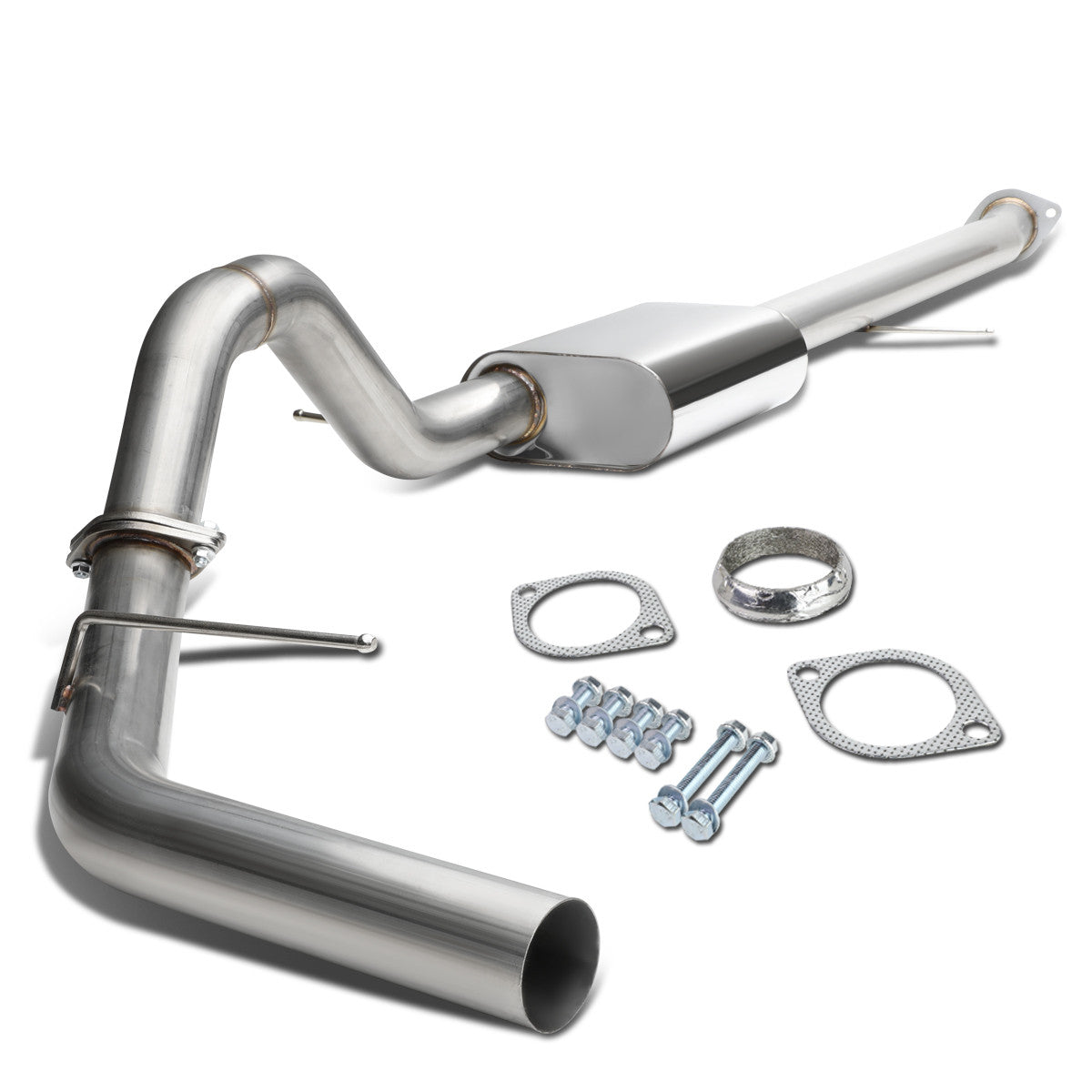 J2 Engineering, 00-06 Chevy Suburban GMC Yukon XL 1500 5.3L 3 in. OD Catback Exhaust w/Straight Through Muffler