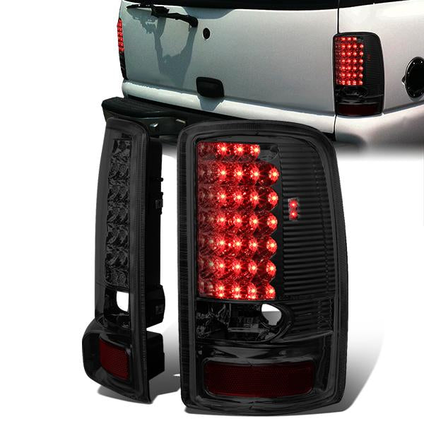 Nuvision Lighting, 00-06 GMC Yukon XL Chevy Suburban 1500 2500 Tahoe LED Tail Lights - Smoked