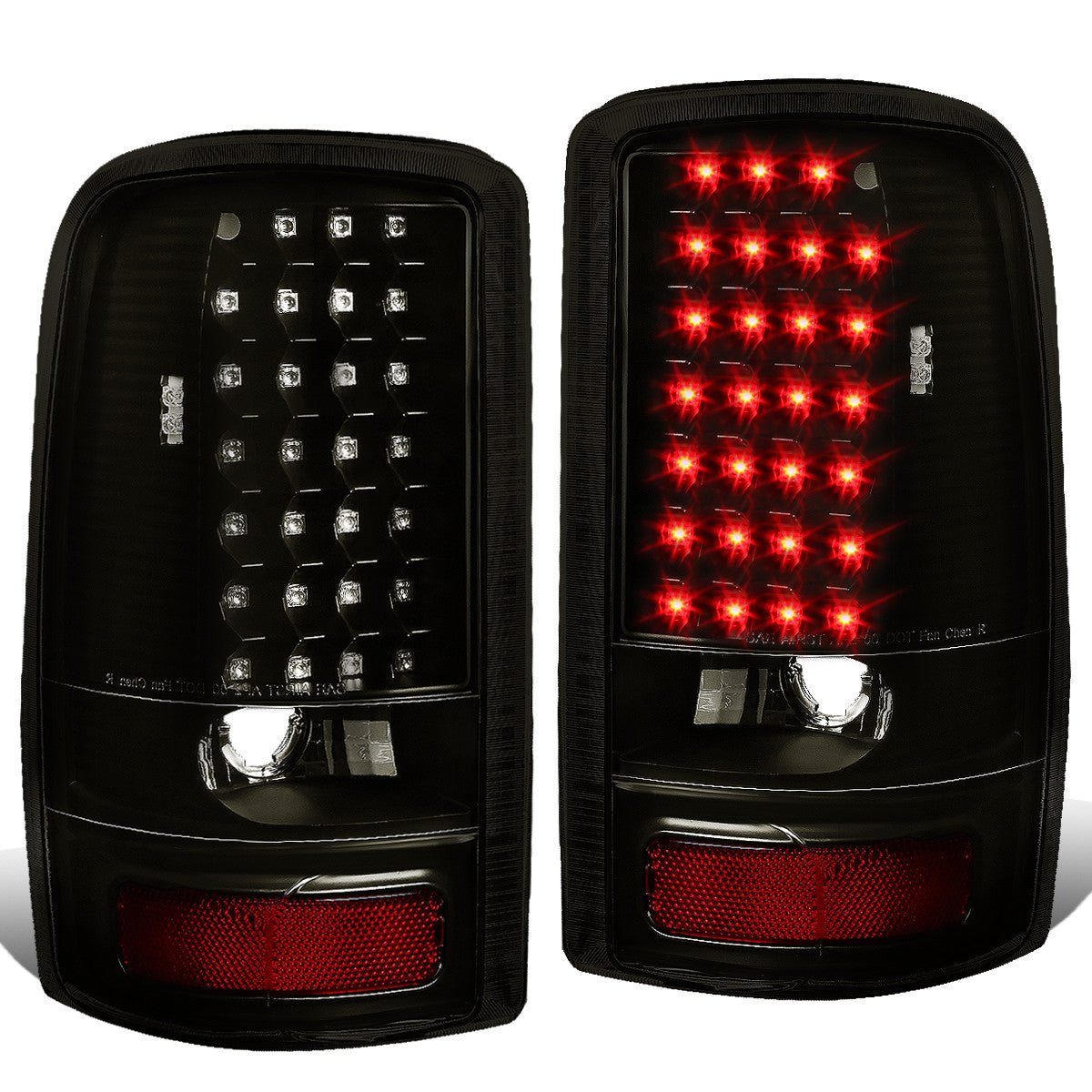 Nuvision Lighting, 00-06 GMC Yukon XL Chevy Suburban 1500 2500 Tahoe LED Tail Lights - Tinted