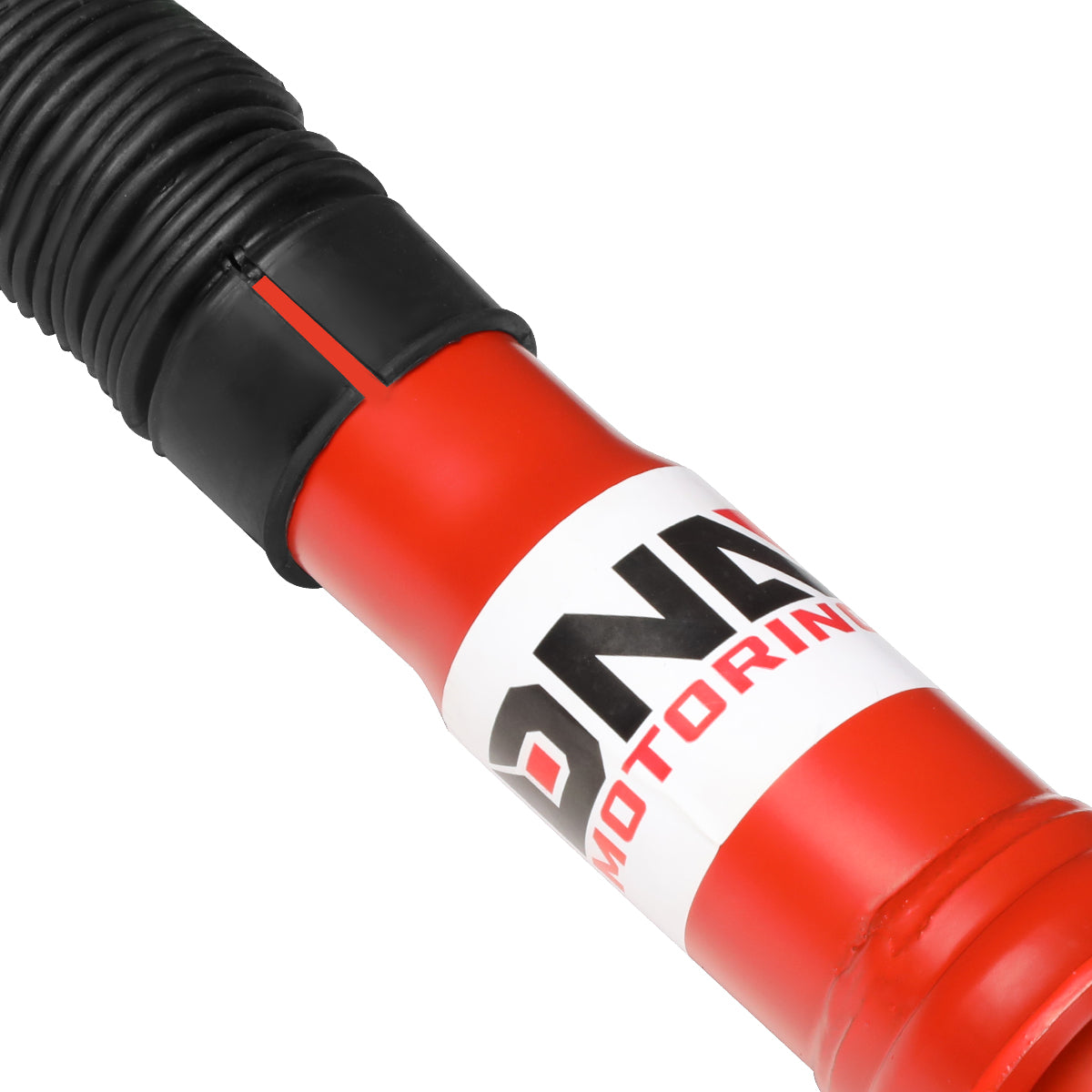 DNA Motoring, 00-07 Toyota Sequoia Tundra Front Gas Shock Absorber - Red - Stainless Steel