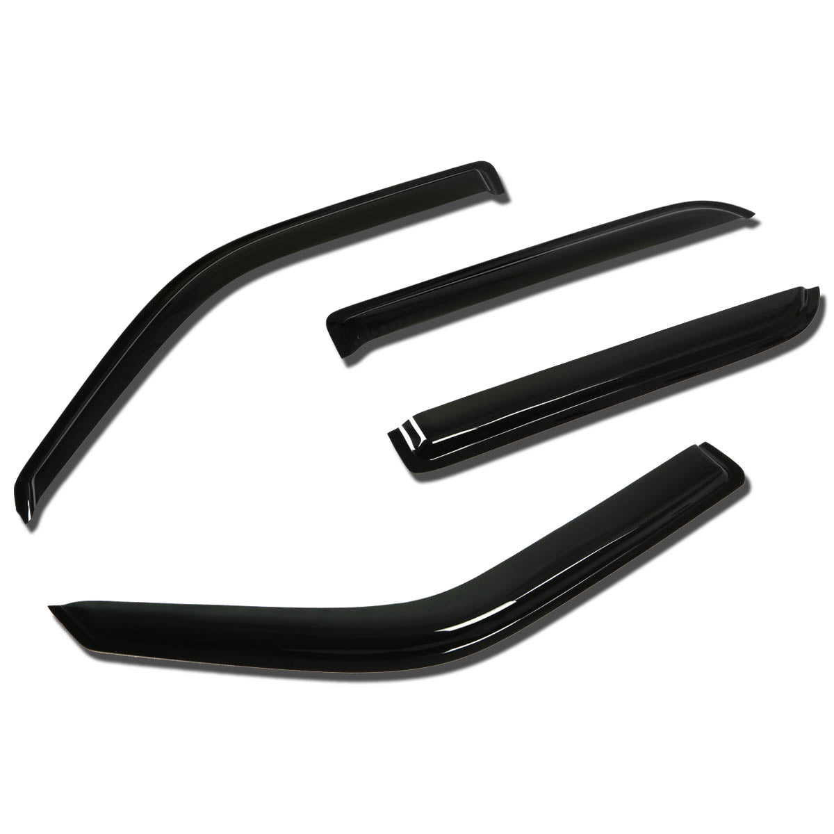 CAAP, 01-03 Ford F150 Super Crew Cab Tape-On Wind Deflectors Window Visors