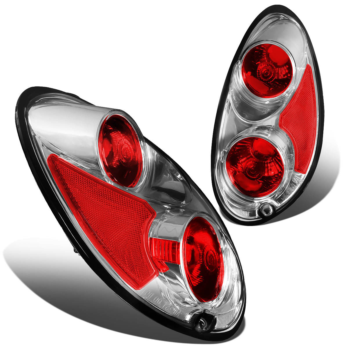 Nuvision Lighting, 01-05 Chrysler PT Cruiser Rear Brake Tail Lights - Altezza Style - Chrome Housing