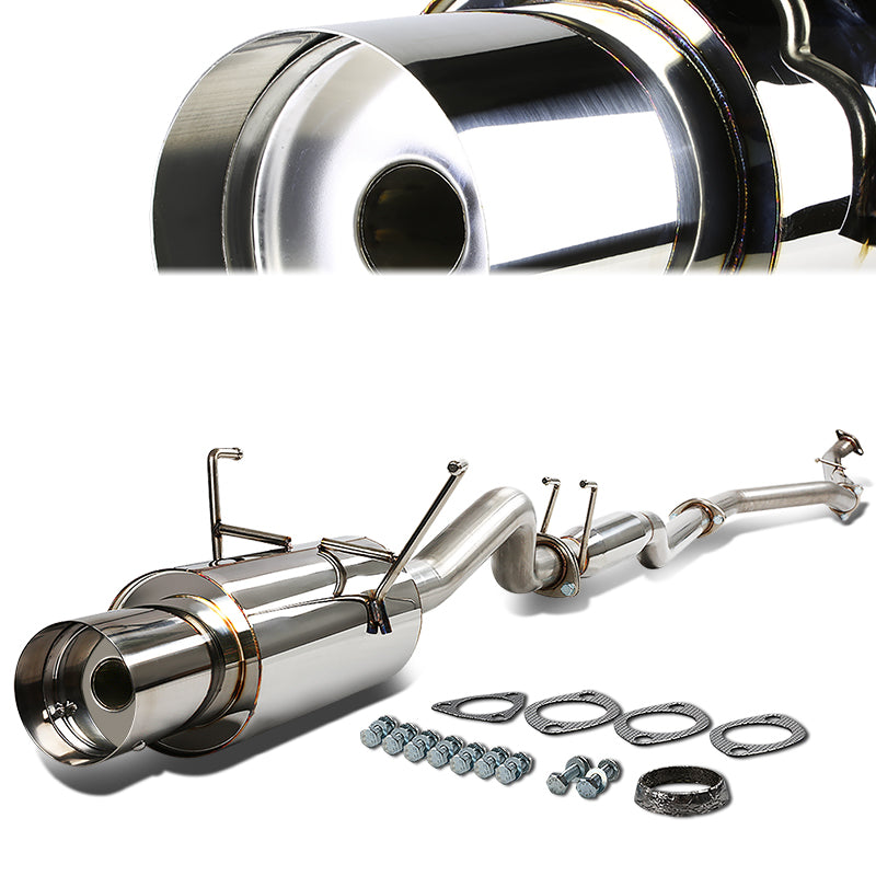 J2 Engineering, 01-05 Honda Civic DX/GX/LX/HX Catback Exhaust System w/4 in. OD Muffler Tip