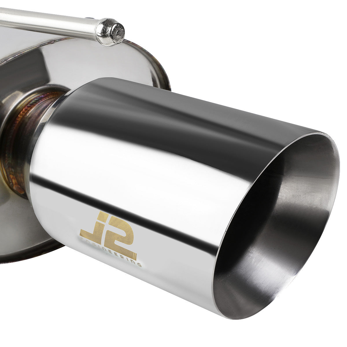 J2 Engineering, 01-05 Lexus IS300 Catback Exhaust w/Muffler Tip - Stainless Steel