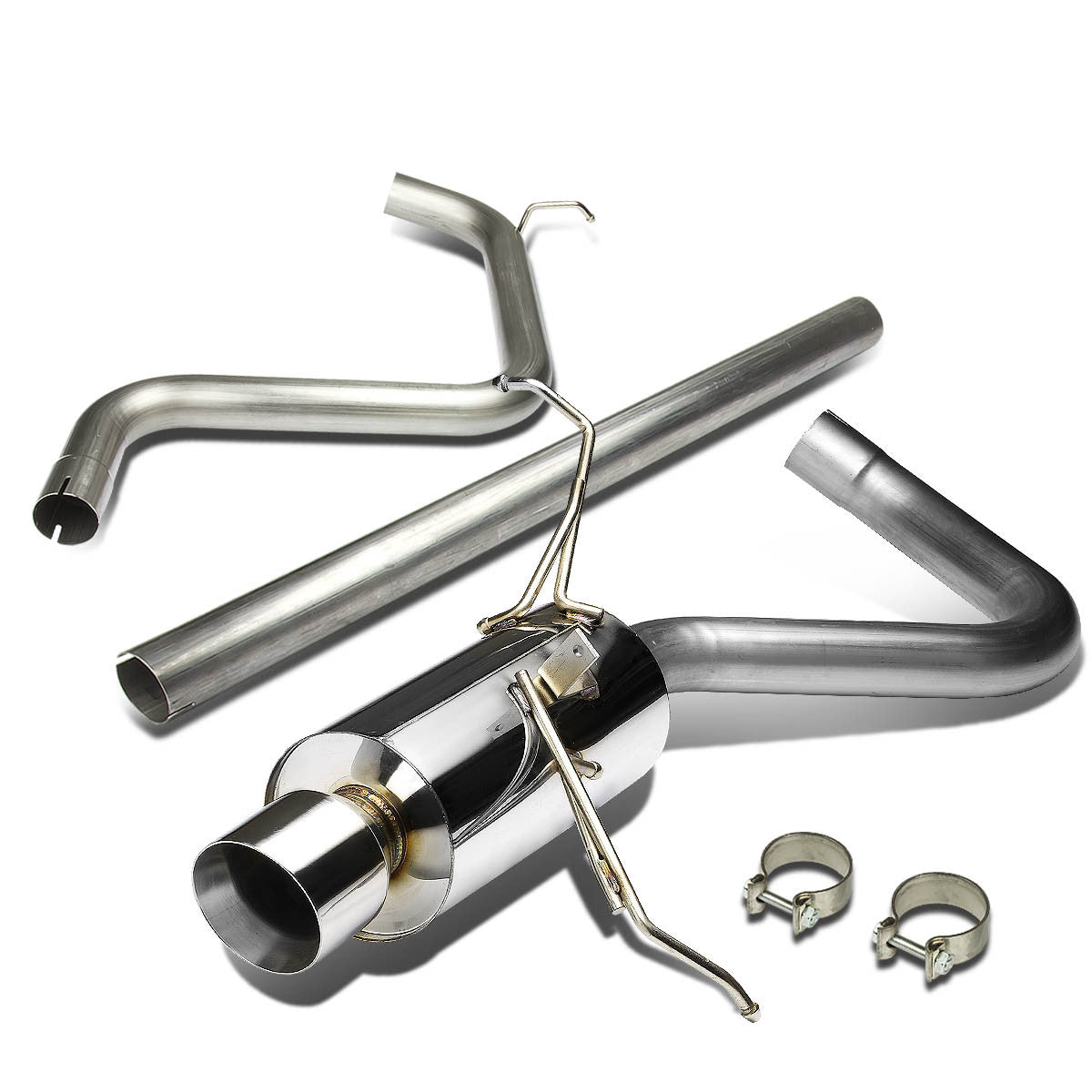 J2 Engineering, 01-06 Chrysler PT Cruiser 2.4L Catback Exhaust w/4 in. OD Double Walled Muffler Tip