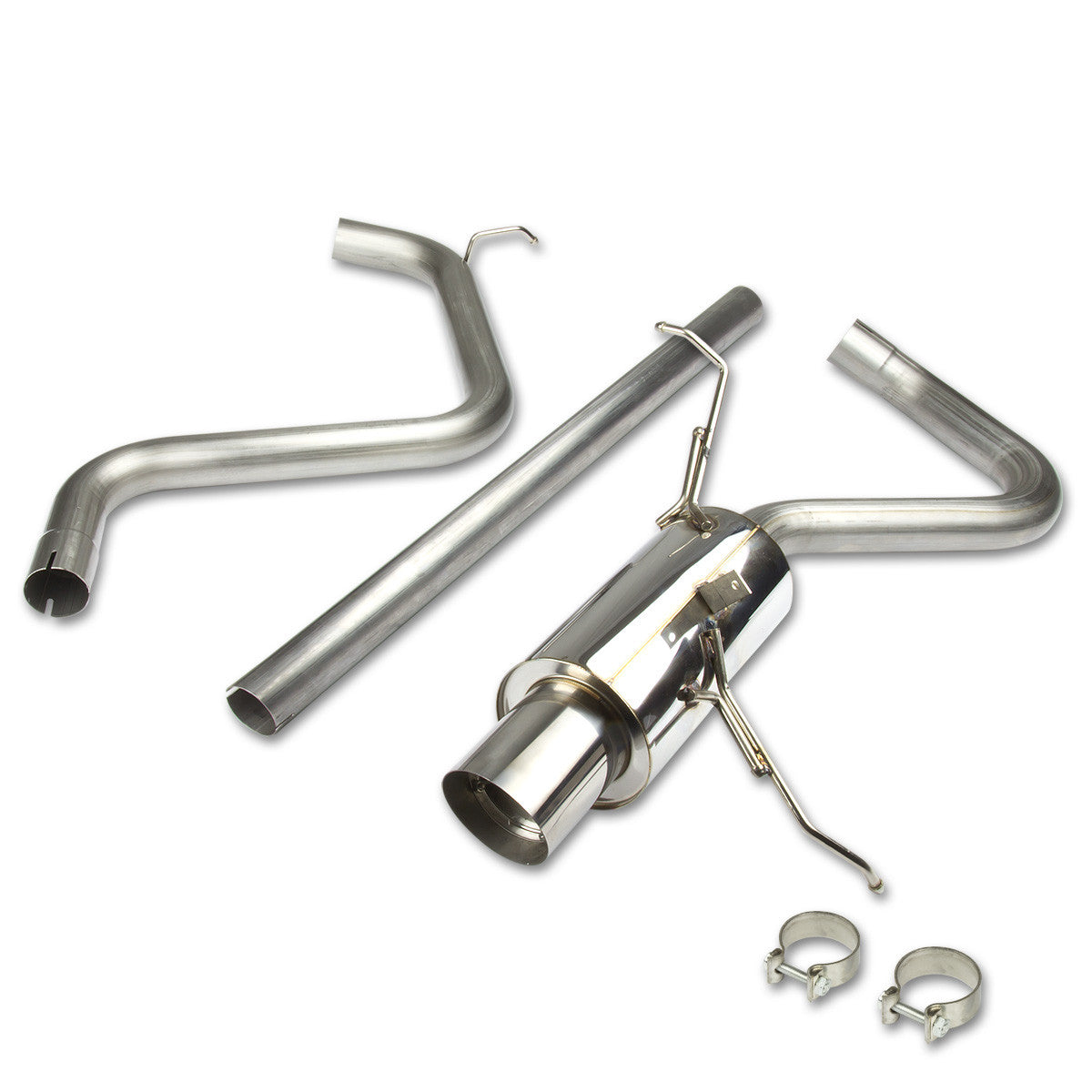 J2 Engineering, 01-06 Chrysler PT Cruiser 2.4L Catback Exhaust w/4 in. OD Muffler Tip