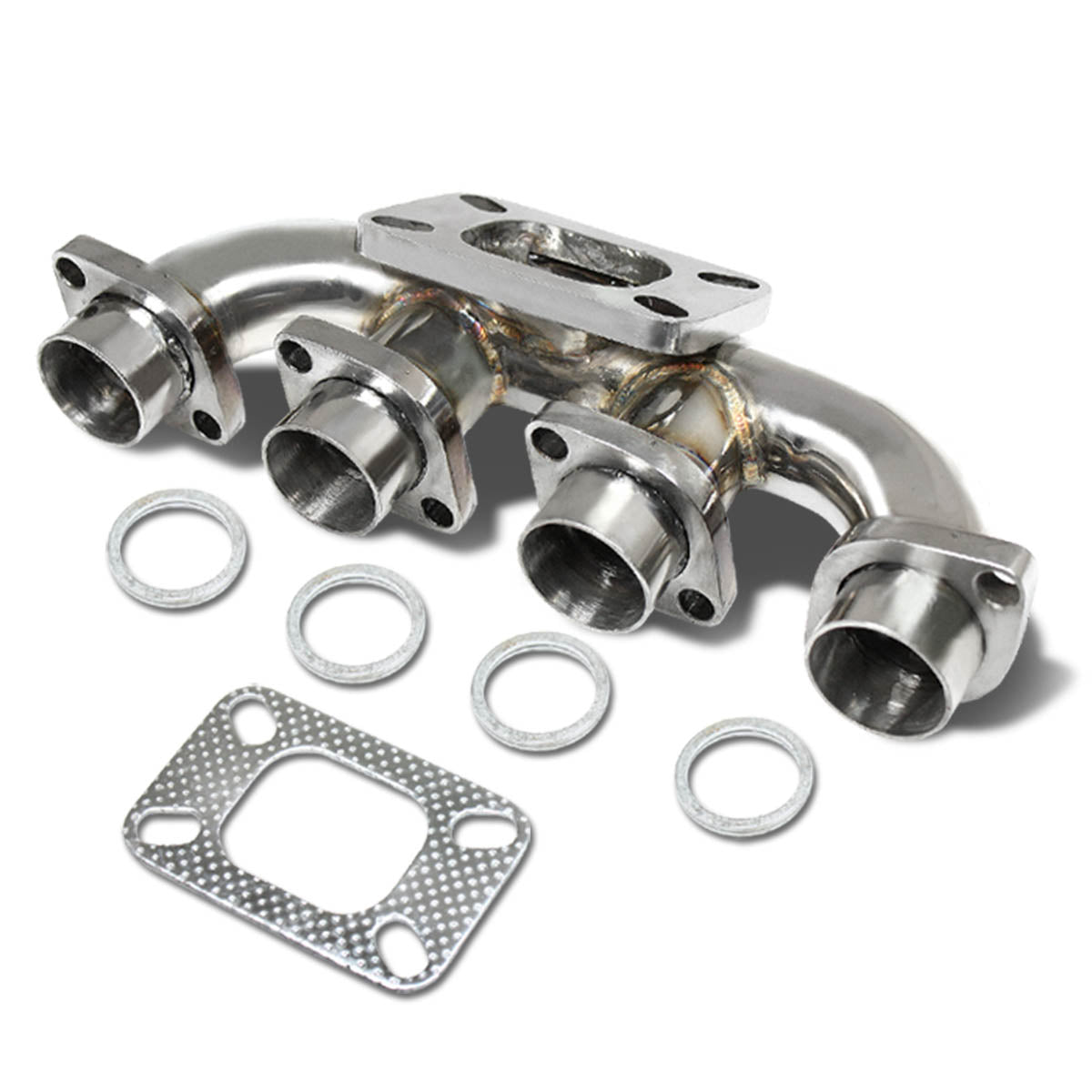 J2 Engineering, 01-10 Suzuki GSX-R K1-K8 TSCC Turbocharged T3/T4 Turbo Manifold - Stainless Steel