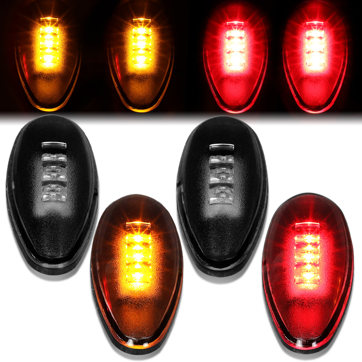 DNA Motoring, 01-14 Chevy Silverado GMC Sierra 2500HD 3500HD Dually Fender LED Side Marker Lights - Smoked Lens