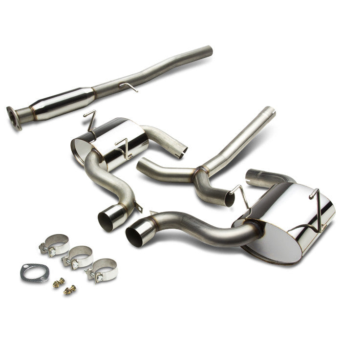 J2 Engineering, 02-03 Mini Cooper S Hatchback/Convertible Catback Exhaust w/3 in. OD Muffler Tip