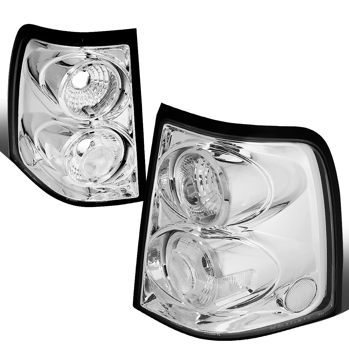 Nuvision Lighting, 02-05 Ford Explorer Rear Brake Tail Lights - Altezza Style - Chrome Housing