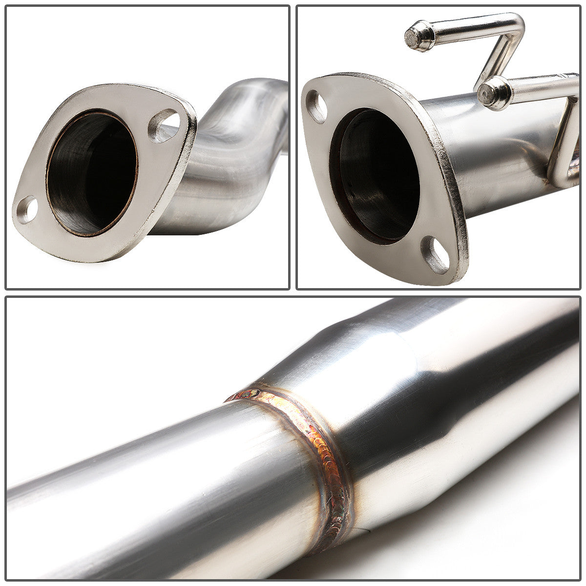 J2 Engineering, 02-05 Honda Civic Si Hatchback Catback Exhaust System w/4 in. OD Muffler Tip