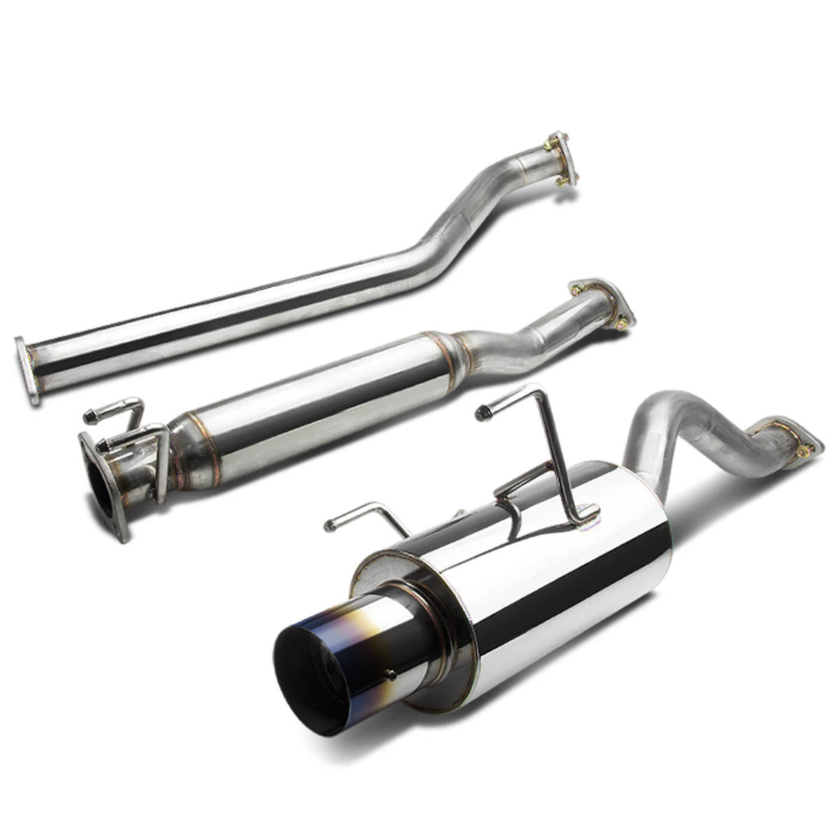 J2 Engineering, 02-06 Acura RSX DC5 Base Catback Exhaust w/4 in. OD Burnt Muffler Tip