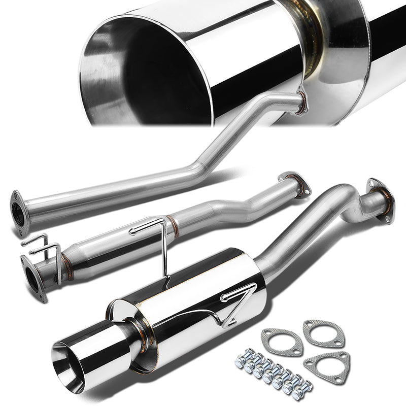 J2 Engineering, 02-06 Acura RSX DC5 Base Catback Exhaust w/4 in. OD Double Walled Muffler Tip