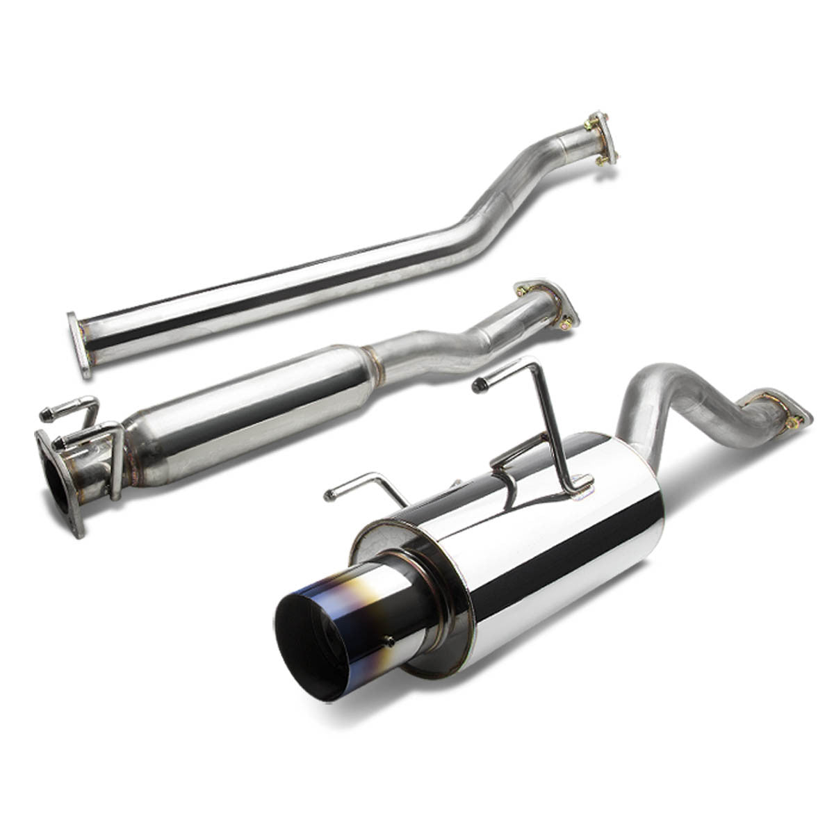 J2 Engineering, 02-06 Acura RSX DC5 Type-R Catback Exhaust w/4 in. OD Burnt Muffler Tip