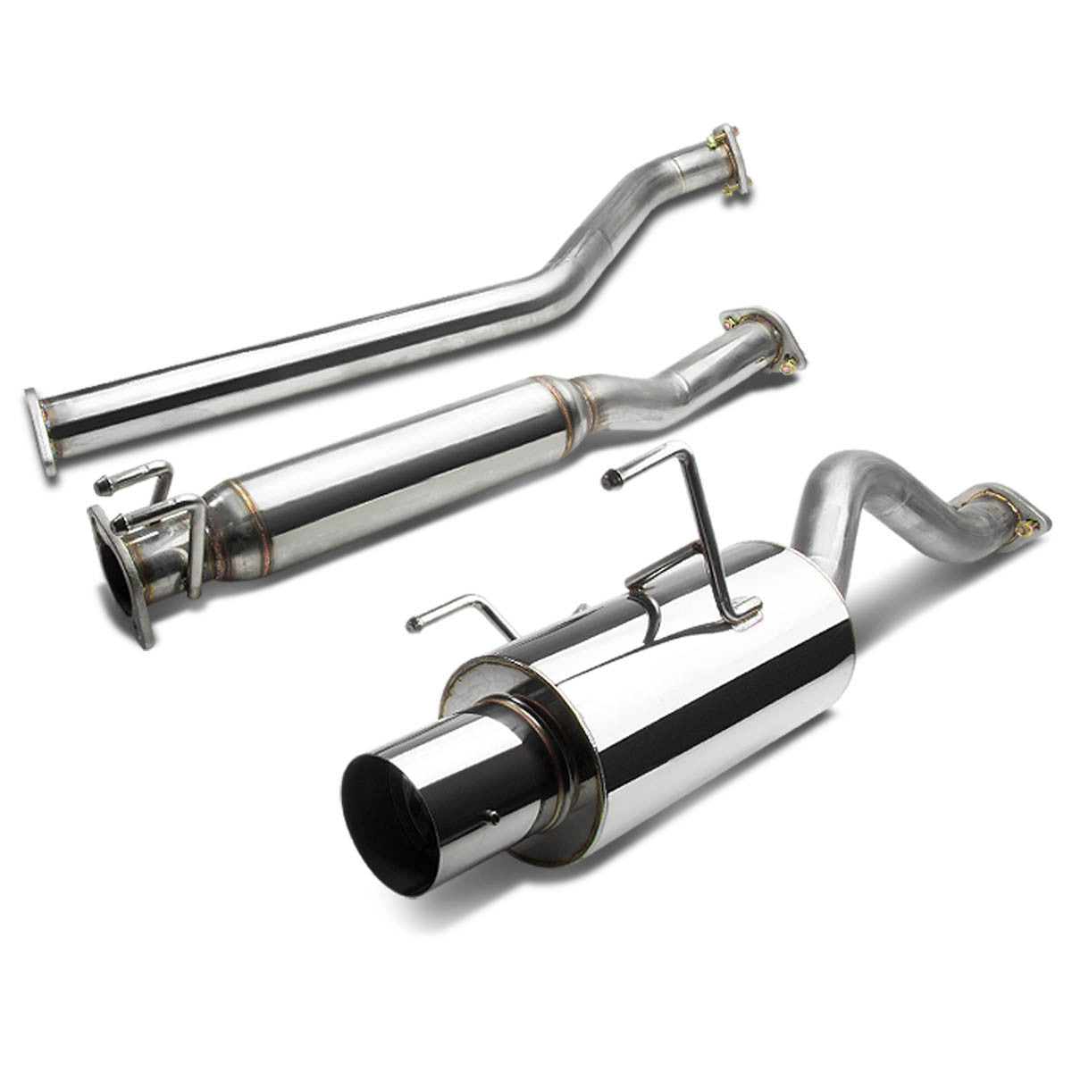 J2 Engineering, 02-06 Acura RSX DC5 Type-R Catback Exhaust w/4 in. OD Muffler Tip