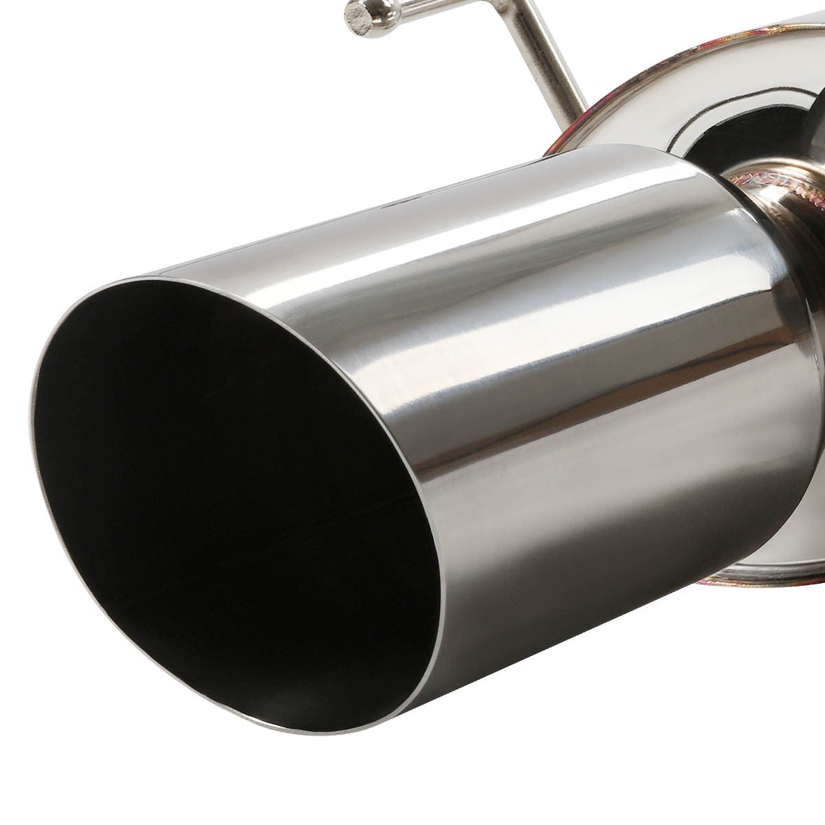 J2 Engineering, 02-06 Acura RSX DC5 Type-S Catback Exhaust w/4 in. OD Muffler Tip - Stainless Steel