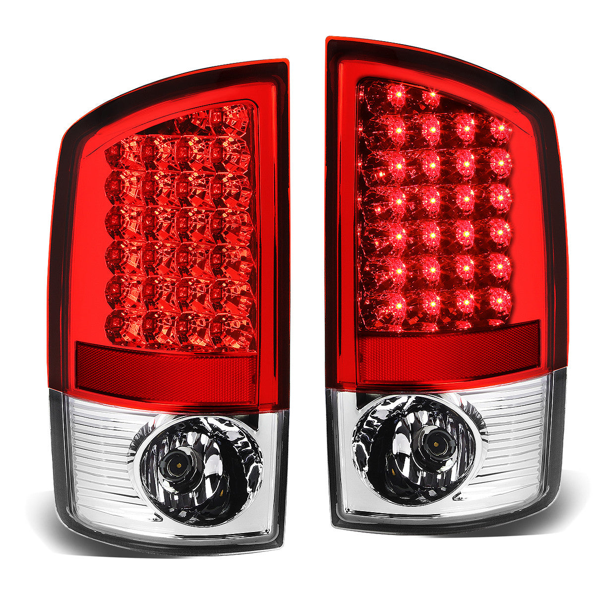 Nuvision Lighting, 02-06 Dodge Ram 1500 2500 3500 LED Rear Brake Tail Lights - Red