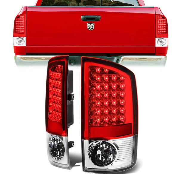 Nuvision Lighting, 02-06 Dodge Ram 1500 2500 3500 LED Rear Brake Tail Lights - Red