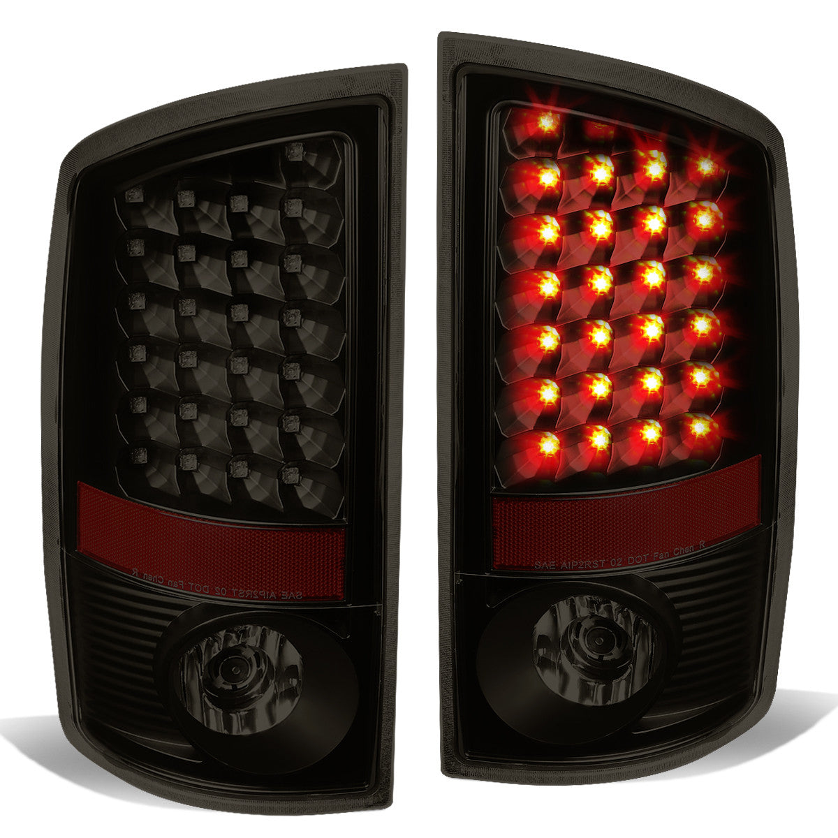 Nuvision Lighting, 02-06 Dodge Ram 1500 2500 3500 LED Rear Brake Tail Lights - Tinted