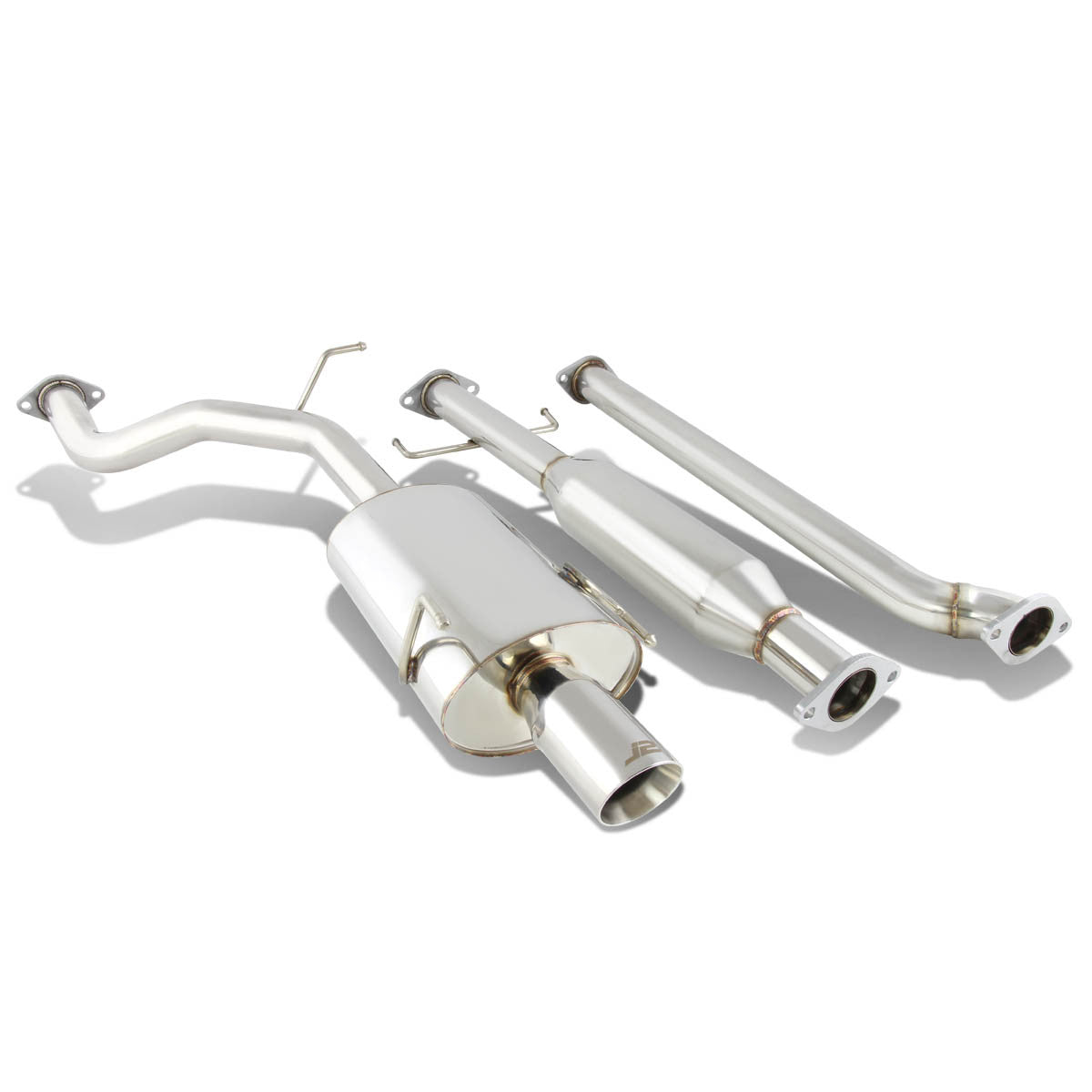 J2 Engineering, 02-06 Toyota Camry l4 Catback Exhaust w/Muffler Tip - Stainless Steel