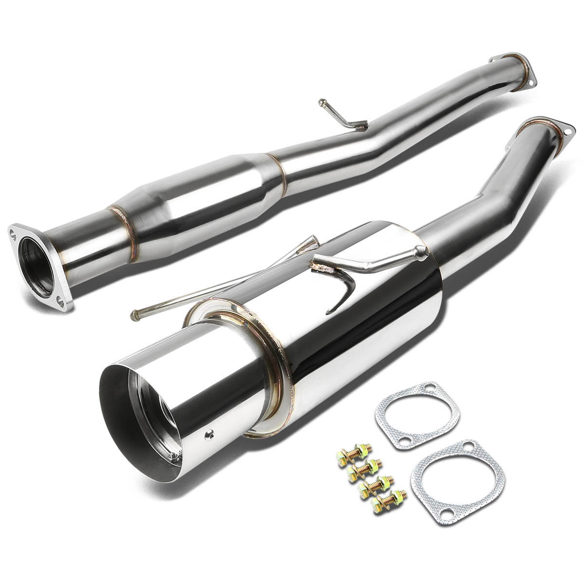 J2 Engineering, 02-07 Subaru Impreza WRX 2.0L 2.5L Turbo Catback Exhaust w/4.5 in. OD Muffler Tip