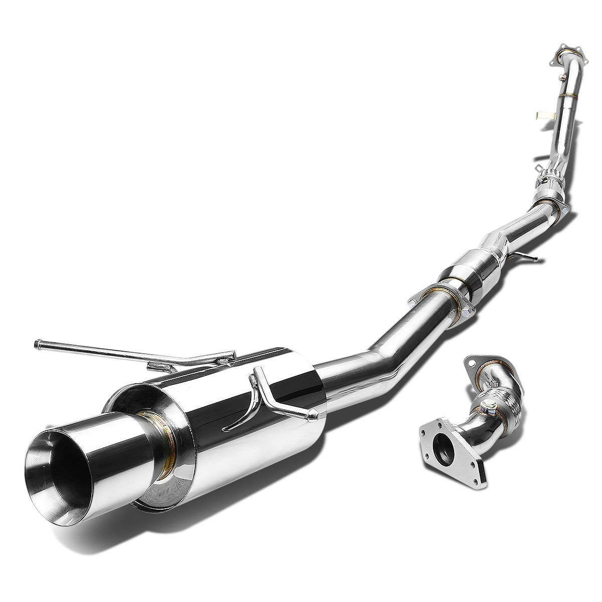 J2 Engineering, 02-07 Subaru Impreza WRX/STI Catback Turbo-Back Exhaust w/4.5 in. OD Double Walled Muffler Tip