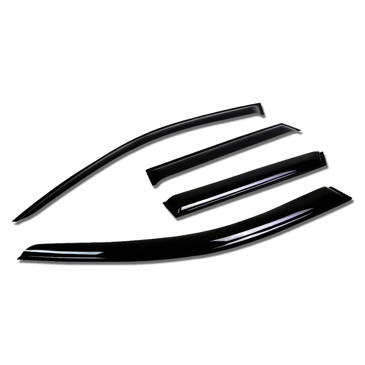 CAAP, 02-08 Audi A4 Wagon A4 Quattro Wagon S4 Wagon Wind Deflectors Window Visors Vent Rain Guard - Smoked - Acrylic - 4 Pcs