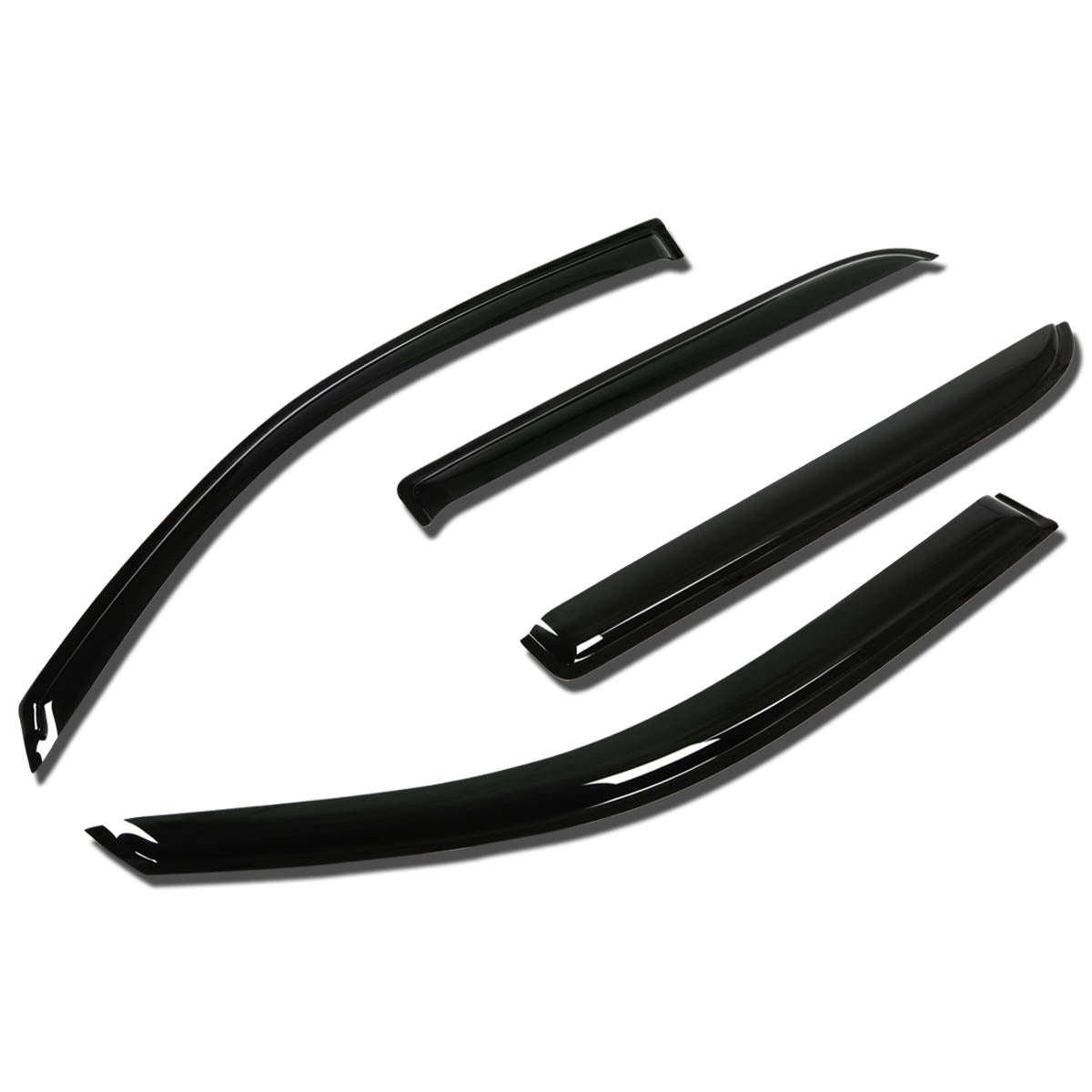 CAAP, 02-09 Ascender Trailblazer Envoy Wind Deflectors Window Visors Vent Rain Guard - Smoked - Acrylic - 4 Pcs