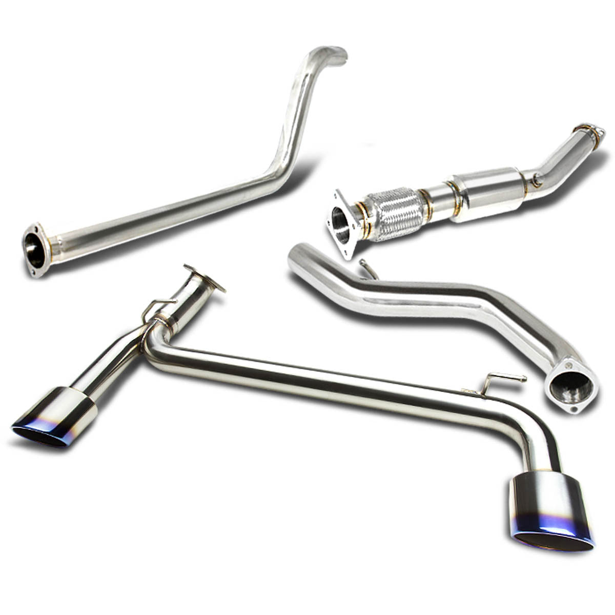 J2 Engineering, 03-05 Dodge Neon SRT-4 Catback Exhaust w/4.75 in. OD Burnt Muffler Tip