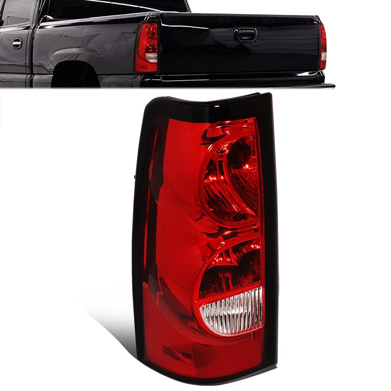 DNA Motoring, 03-07 Chevy Silverado Fleetside Left/ Driver Side Rear Brake Tail Light - Red Lens