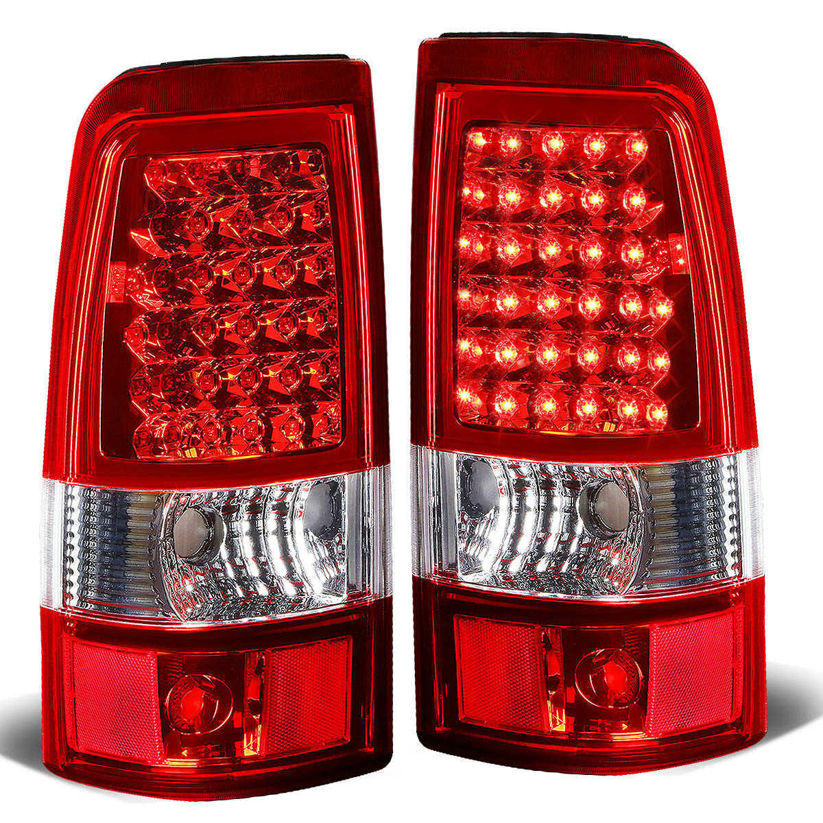 Nuvision Lighting, 03-07 Chevy Silverado GMC Sierra 1500 2500 3500 HD LED Tail Lights - Red