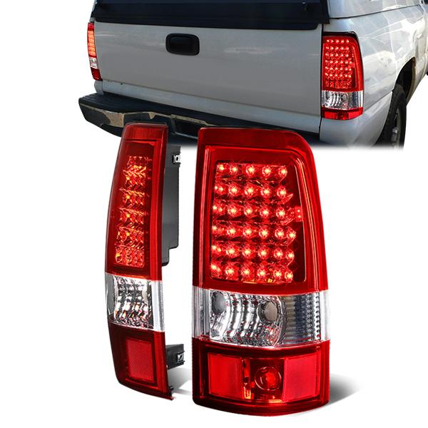 Nuvision Lighting, 03-07 Chevy Silverado GMC Sierra 1500 2500 3500 HD LED Tail Lights - Red