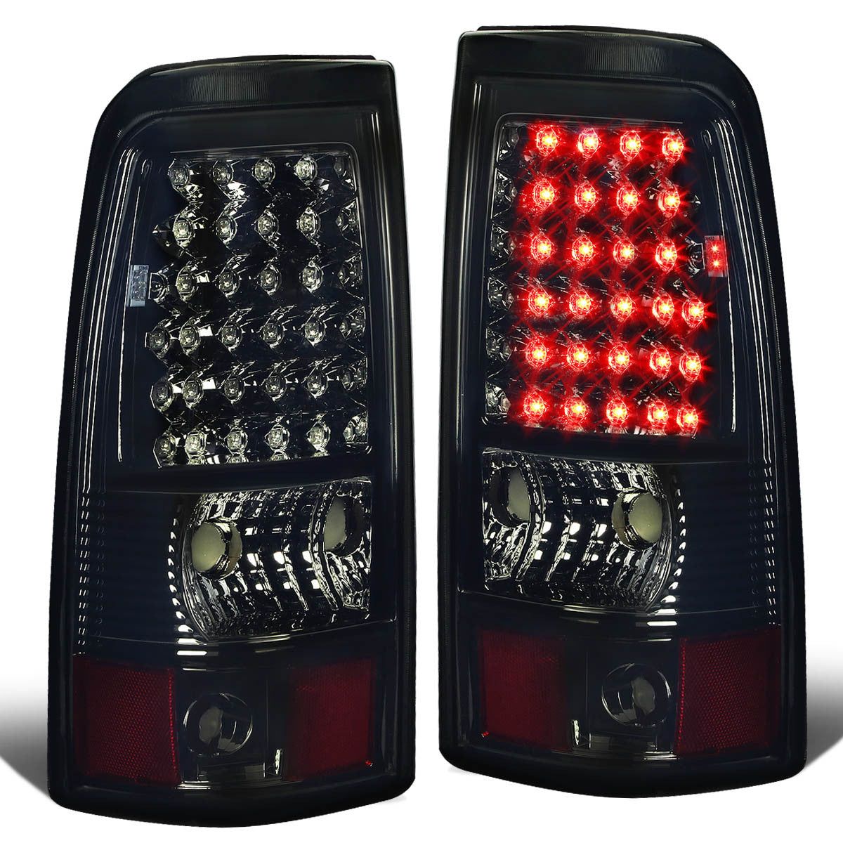 Nuvision Lighting, 03-07 Chevy Silverado GMC Sierra 1500 2500 3500 HD LED Tail Lights - Smoked