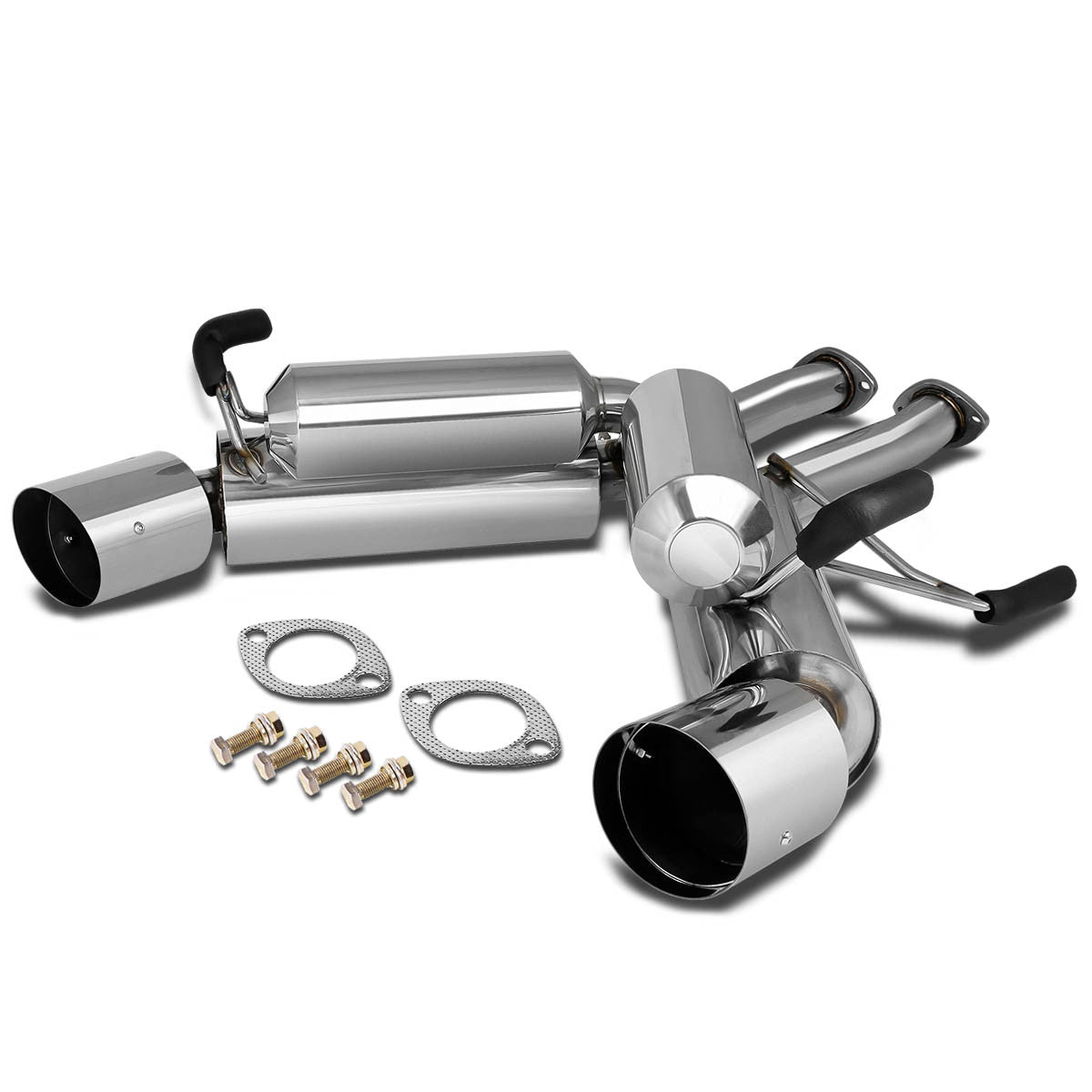 J2 Engineering, 03-07 Infiniti G35 Coupe 03-09 Nissan 350Z Axle-Back Exhaust w/4.5 in. Muffler Tip - Stainless Steel