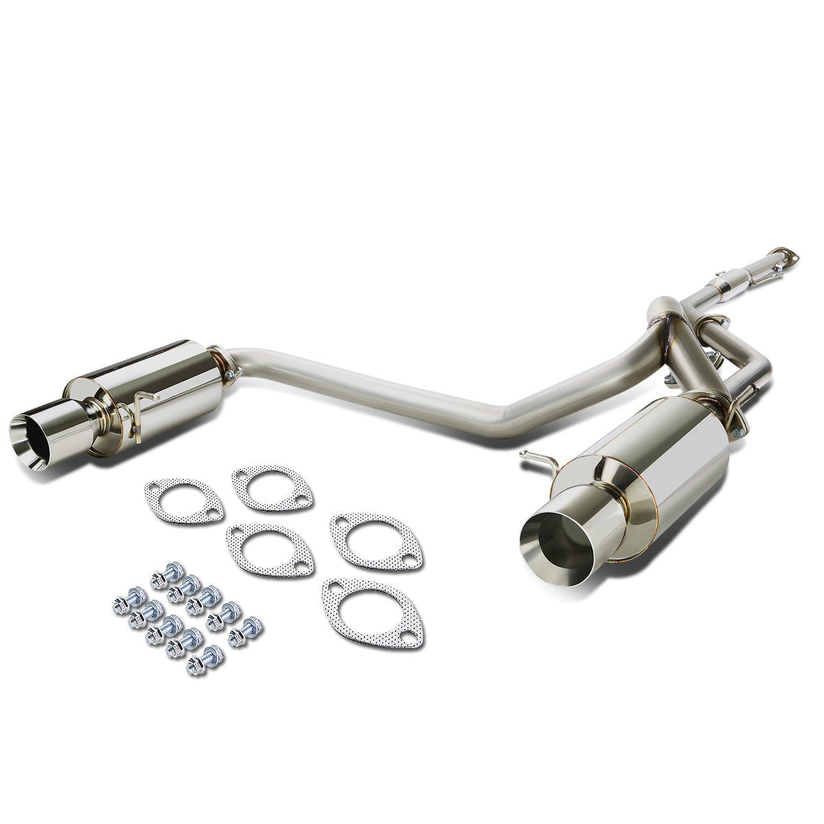 J2 Engineering, 03-08 Hyundai Tiburon 2.0L L4 Catback Exhaust System w/4 in. OD Double Walled Muffler Tip