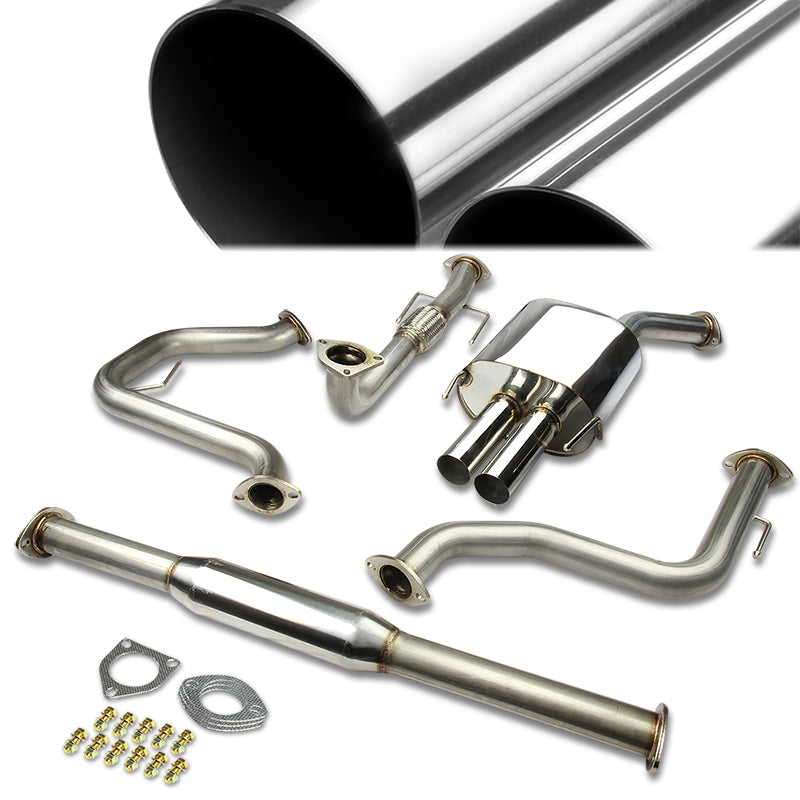 J2 Engineering, 03-11 Saab 9-3 Turbo Catback Exhaust System w/2.5 in. OD Muffler Tip - Stainless Steel