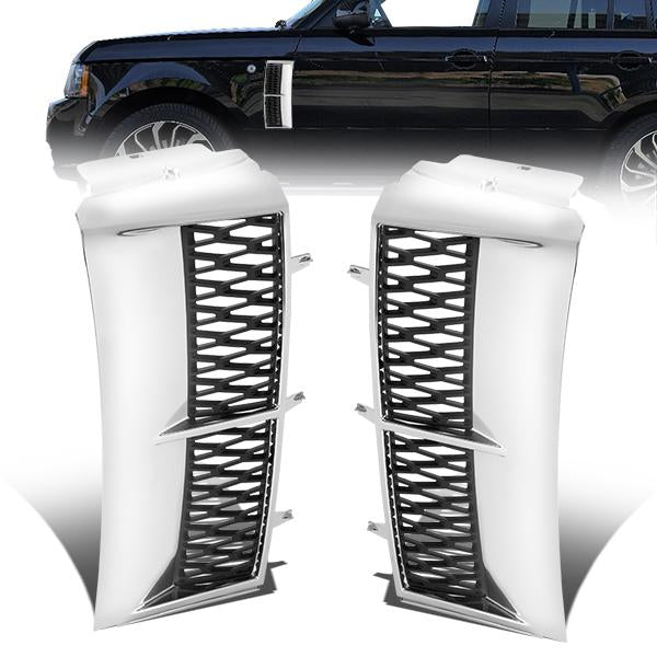 CAAP, 03-12 Land Rover Range Rover Diamond Mesh Side Grille - Chrome/Black