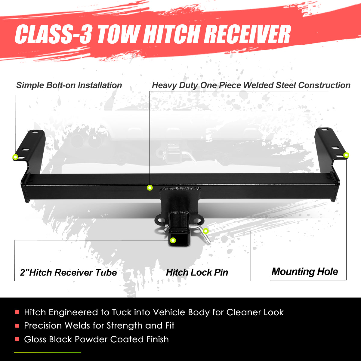 CAAP, 03-14 Volvo XC90 Class-3 2" Tow Hitch Receiver w/Hitch Pin