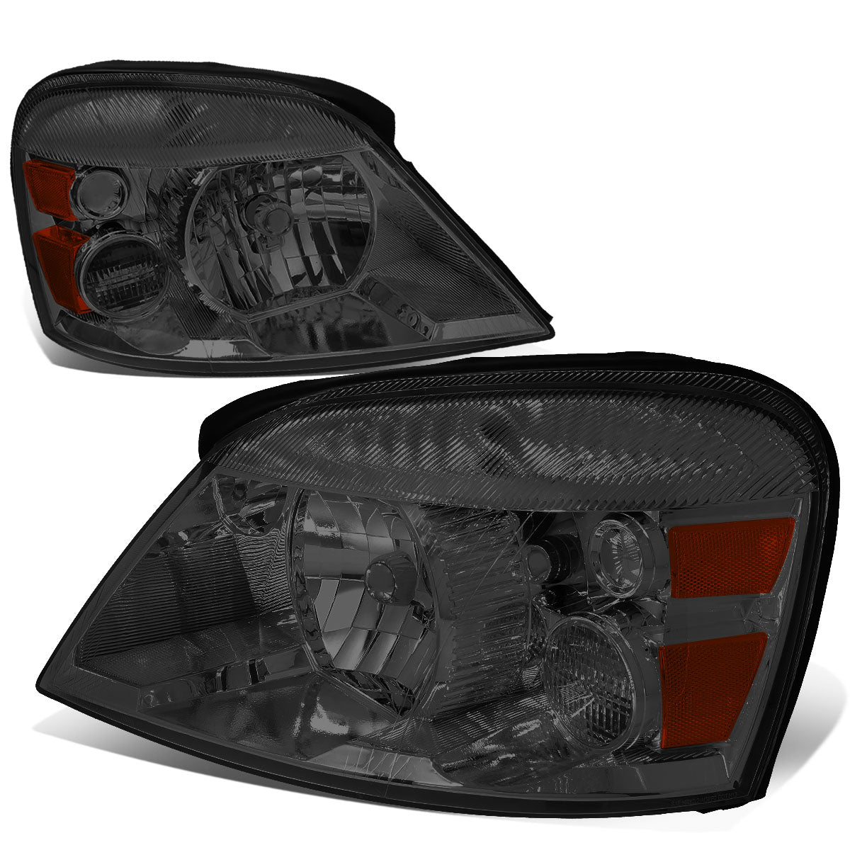 DNA Motoring, 04-07 Ford Freestar Mercury Monterey Headlights - Smoked Housing Amber Corner