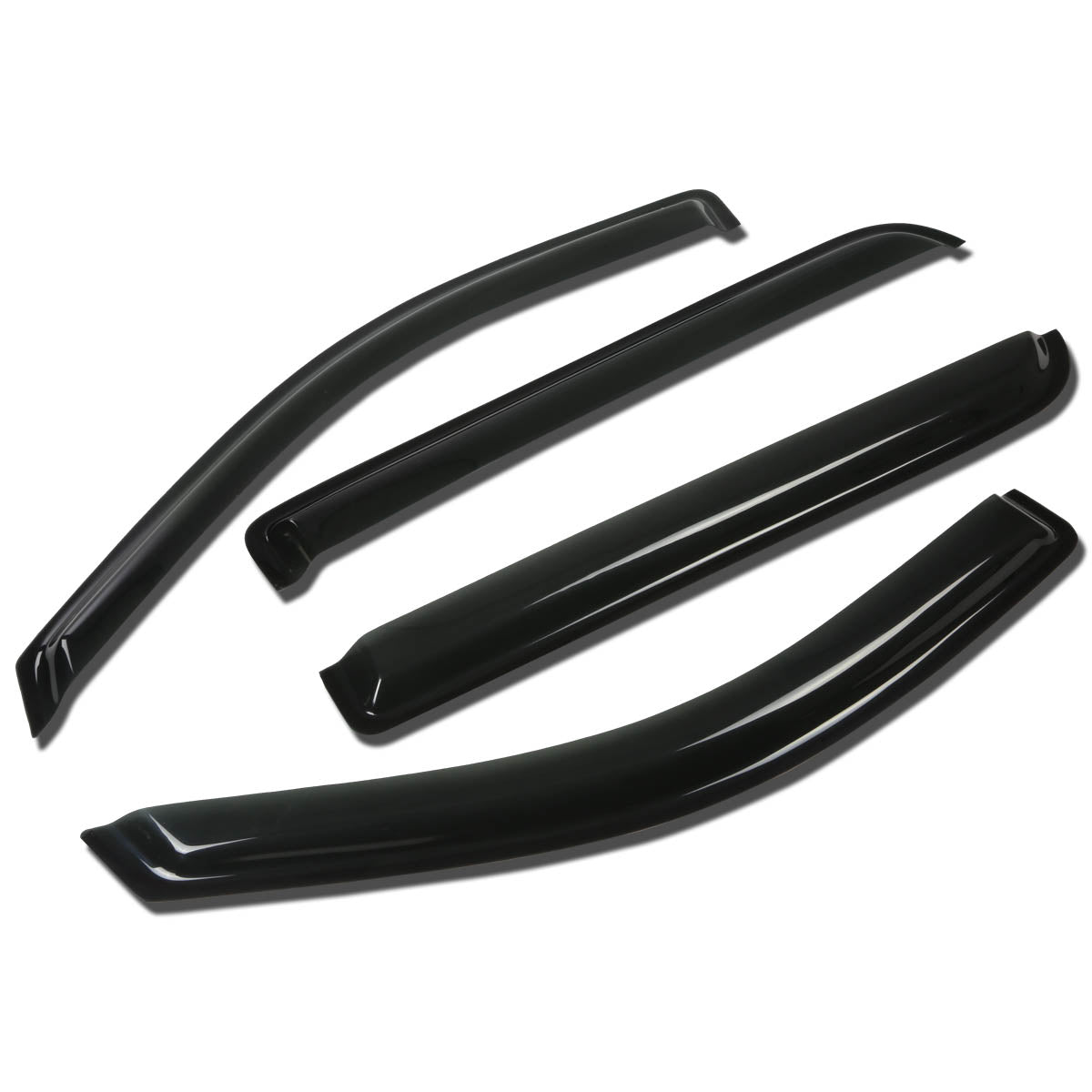 CAAP, 04-08 Ford F150 Super Crew Cab Tape-On Wind Deflectors Window Visors