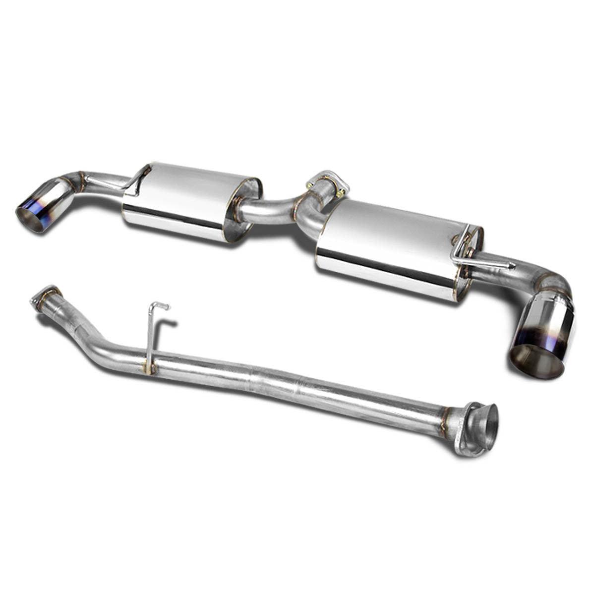 J2 Engineering, 04-08 Mazda RX-8 Catback Exhaust System w/3.5 in. OD Muffler Burnt Tip