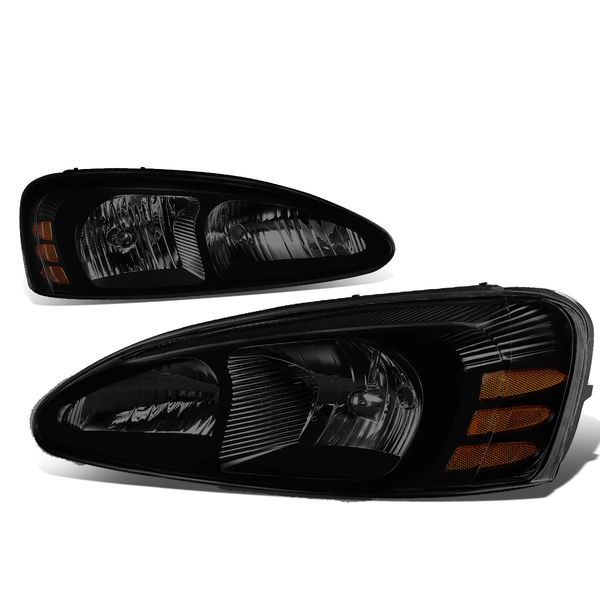 DNA Motoring, 04-08 Pontiac Grand Prix Headlights - Smoked Housing Amber Corner