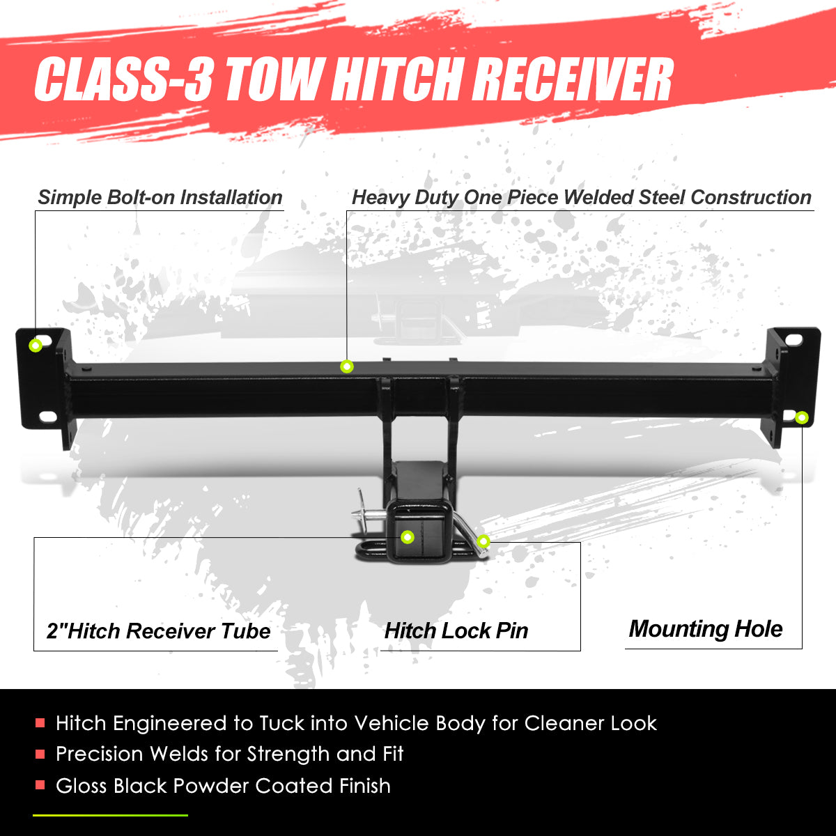 CAAP, 04-10 BMW X3 E83 Class-3 2" Tow Hitch Receiver w/Hitch Pin