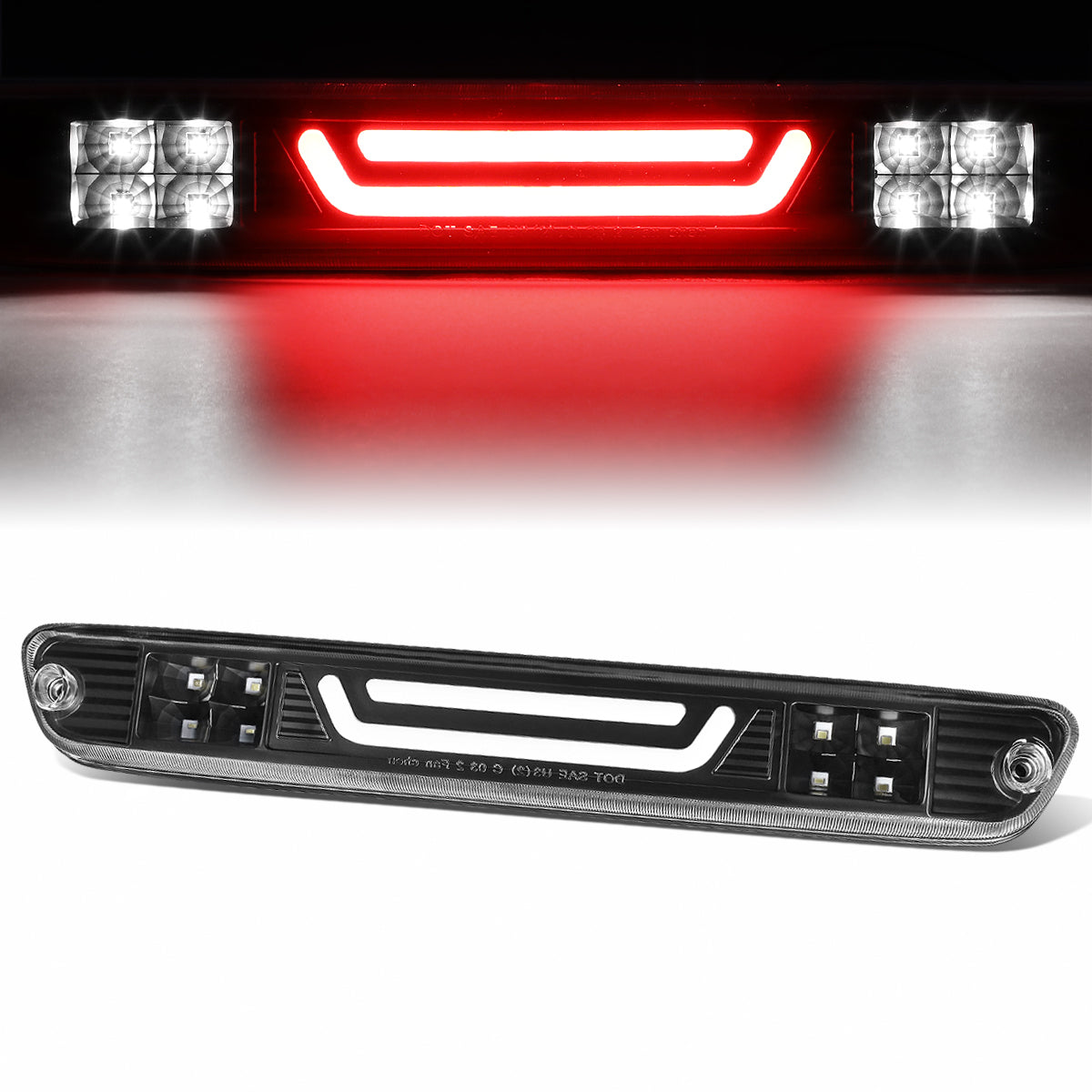 Nuvision Lighting, 04-12 Chevy Colorado GMC Canyon LED Bar 3rd Brake Light+Cargo Lamp - Black Housing