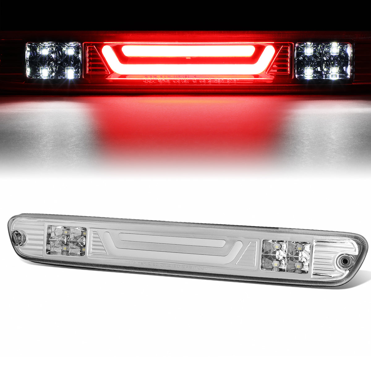 Nuvision Lighting, 04-12 Chevy Colorado GMC Canyon LED Bar 3rd Brake Light+Cargo Lamp - Chrome Housing