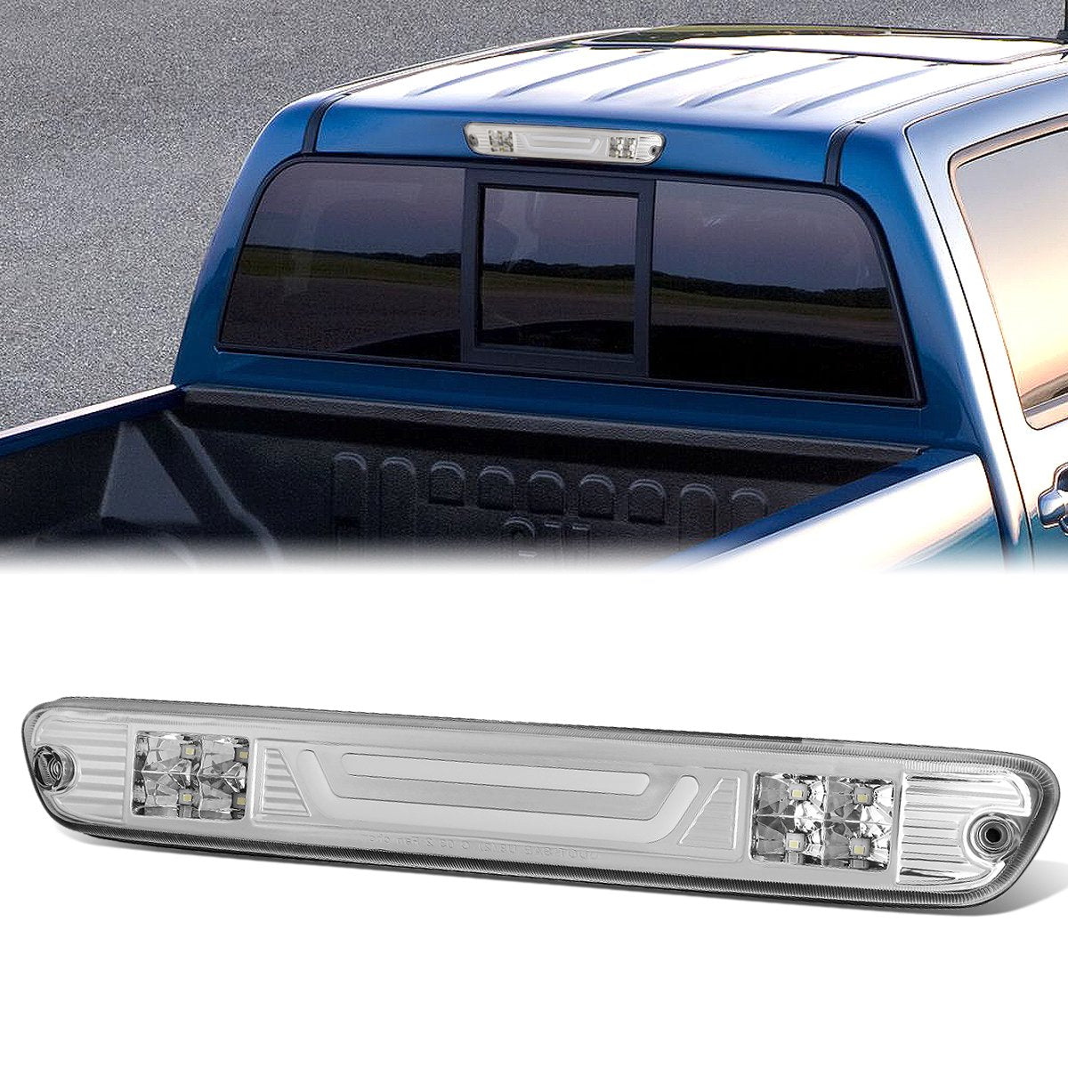 Nuvision Lighting, 04-12 Chevy Colorado GMC Canyon LED Bar 3rd Brake Light+Cargo Lamp - Chrome Housing